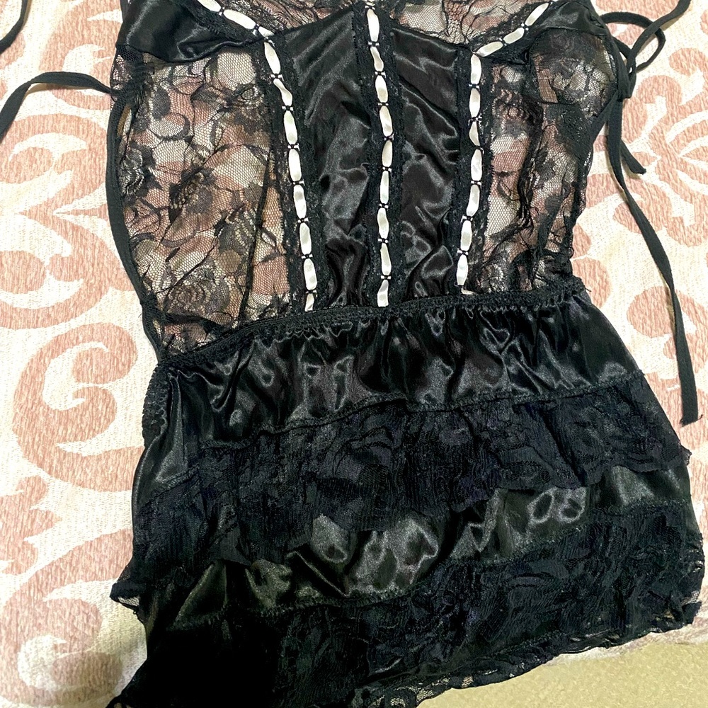 Black lace lingerie